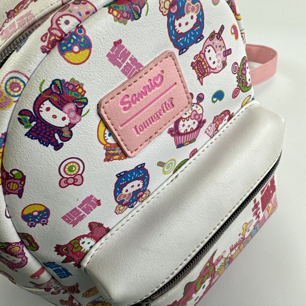 Loungefly Sanrio Hello Kitty Monster Costumes Mini Backpack Pink Faux Leather - Picture 9 of 16